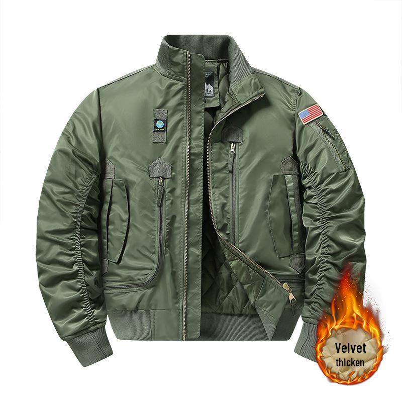 Autumn Winter MA1 Air Force Cotton-Padded Casual Pilot Jacket