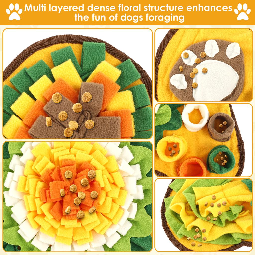Dog Snuffle Mat Pet Toys Interactive Training Sniff Natural Feeding Mat Squeaker Dog Treat Relieve Pressure Snuffle Toys