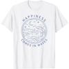 Happiness Comes In Waves Wave Surfer Surf Ocean Beach Lover T-Shirt LTDV Mens Womens Tank Top Sweatshirt Hoodie Longsleeve 358 Black