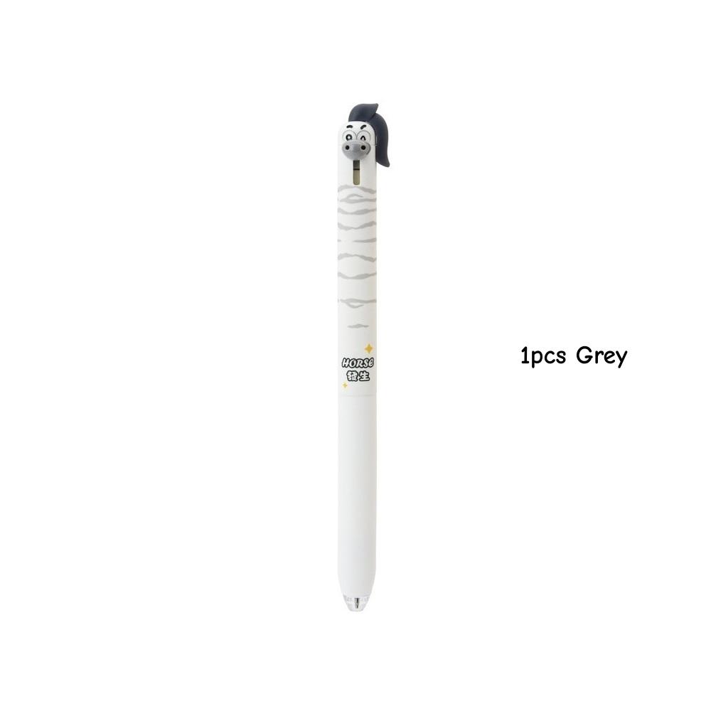 1/4pcs Creative Cartoon Horse Gel Pen 0.5mm ST Tip Ballpoint Quick Dry Ink Smooth Writing Pen for Daily Study & Office