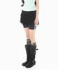 Mileko Lace Layer Wrap Skort Black