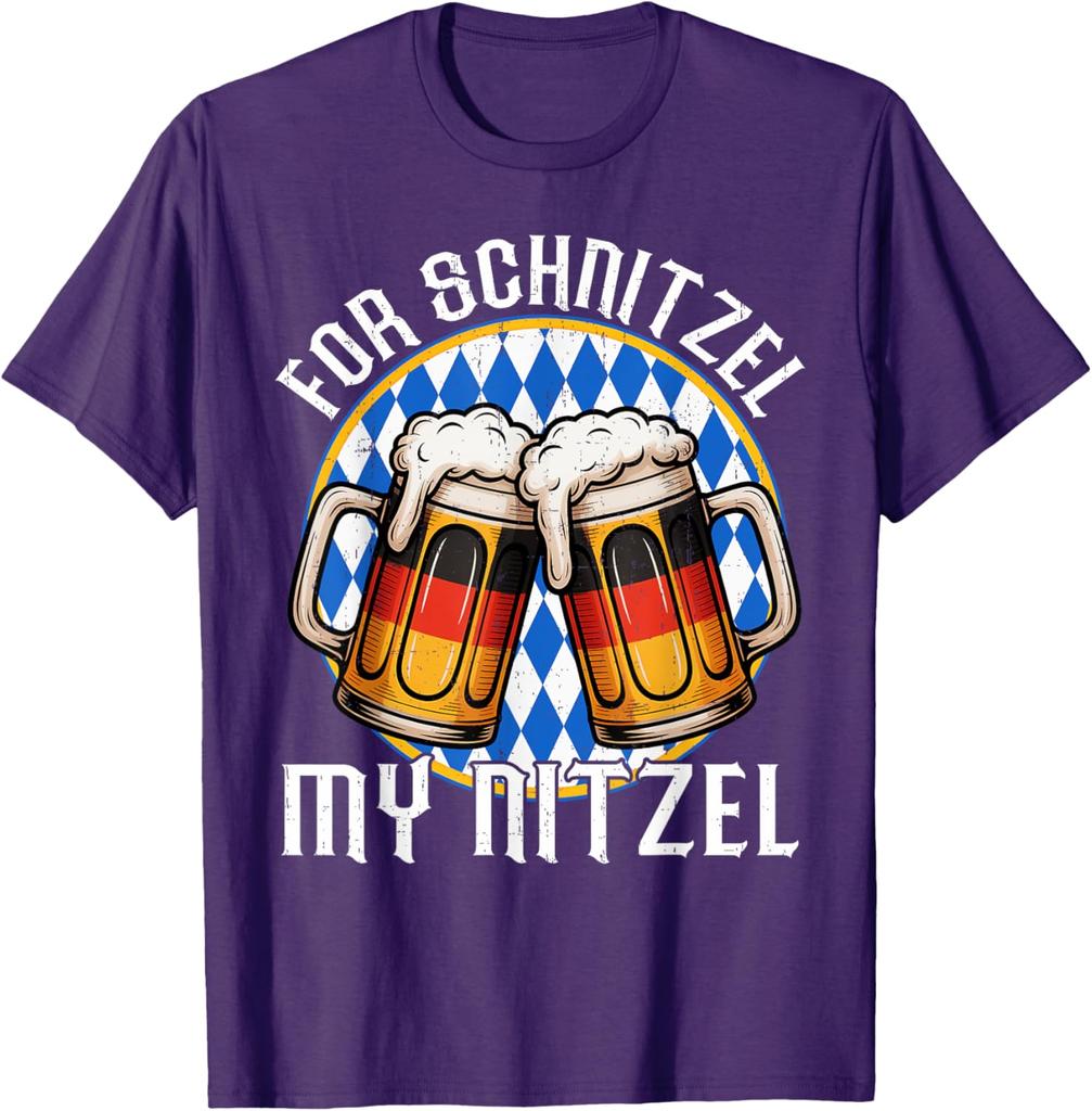 For Schnitzel My Nitzel Beer Mug Oktoberfest Men Women TShirt Summer Fashion Casual Cotton Graphic T Shirts Streetwear Tops Tee