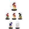 Künstliche Blumen LED Verzauberte Glasabdeckung Rosenkuppel Lampe Tischdeko Folienfigur Lichterkette Partydekoration