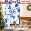2pcs   2D FLAT PRINTING Curtains (Without Rod) Floral Symphony Christmas Festival Creative Curtains Polyester Easy Install