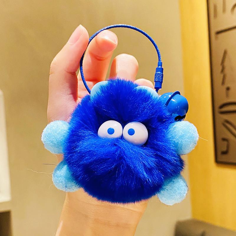 Adorable Fluffy Bunny Keychain Charming Plush Bag Accessory For Couples And Friends