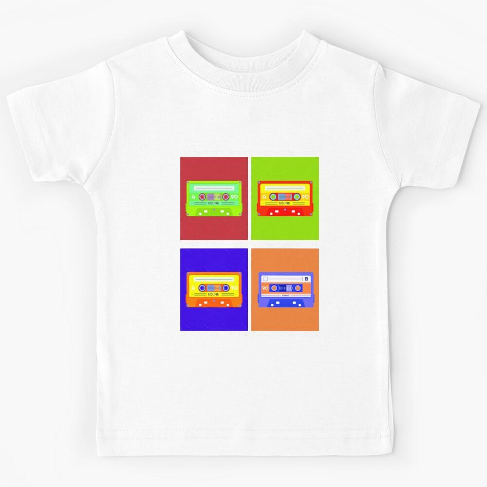 cassette tape, 1980_s vintage vibe, classic,retro music fan, analog, tape deck,mixing Kids T-Shirt 100