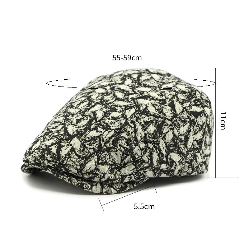 Men's Beret Women's British Retro Cap Forward Cap Peaked Cap