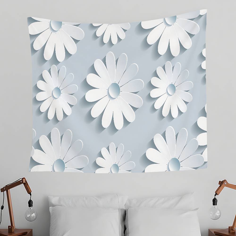 Rose Daisy Tapestry Wall Hanging Tapestry Art Deco Blanket Curtain Hanging At Home Bedroom Living Room Decor