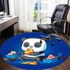 1pc Panda Pizza Office Round Area Rug, Indoor Mat Suitable For Office, Under Office Chairs Bedroom Living Room Home Decor, Room Deco 005