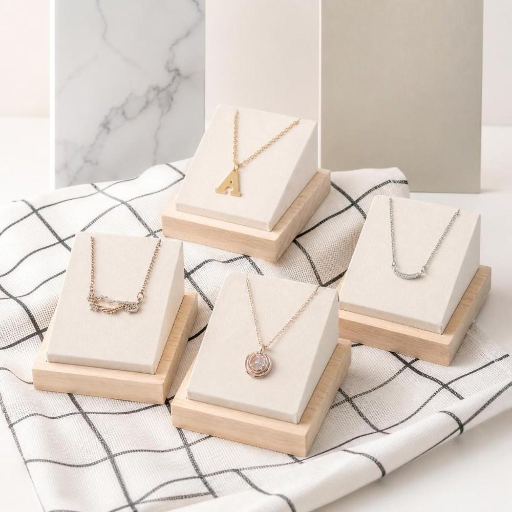 Pendant Display Necklace Display Stand Bamboo Material Jewelry Display Rack