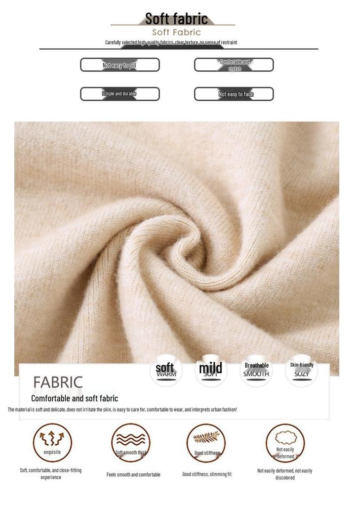 Mom's Spring Chic Knit Top: Fashionable Round Neck Long Sleeve Sweater for Middle-Aged & Elderly Women