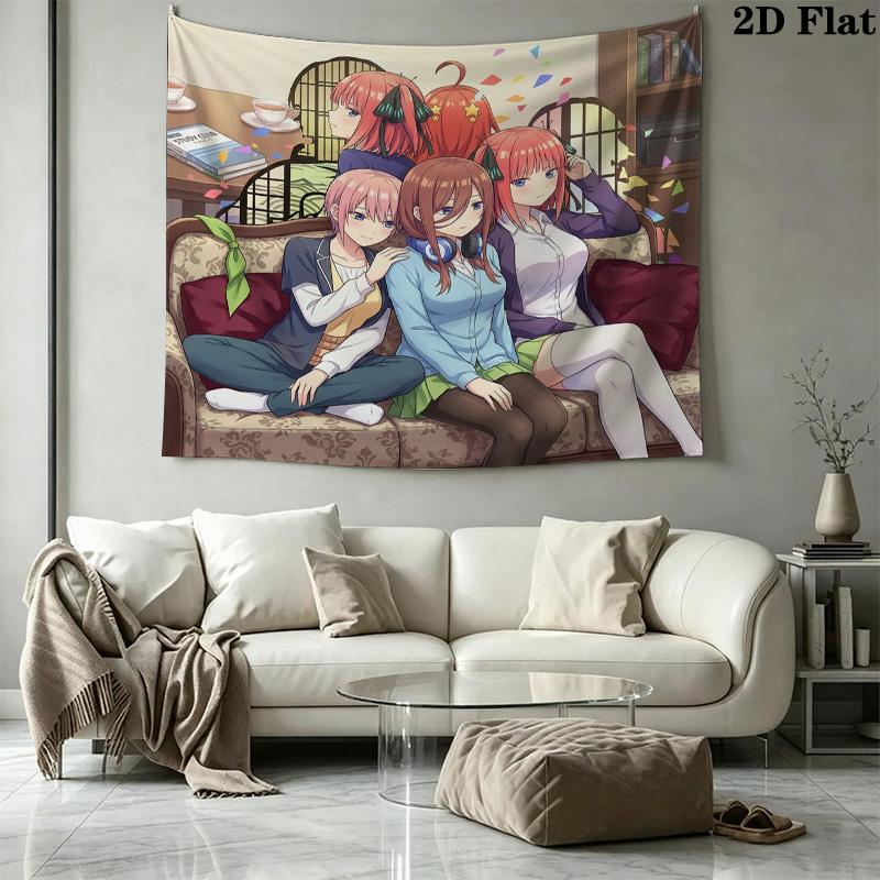 Las Quintillizas Esenciales Tapiz de Pared Colgante Estético para Pared Manta de Tela Impresa Tapices Decorativos para Dormitorio Sala de Estar Decoración del Hogar