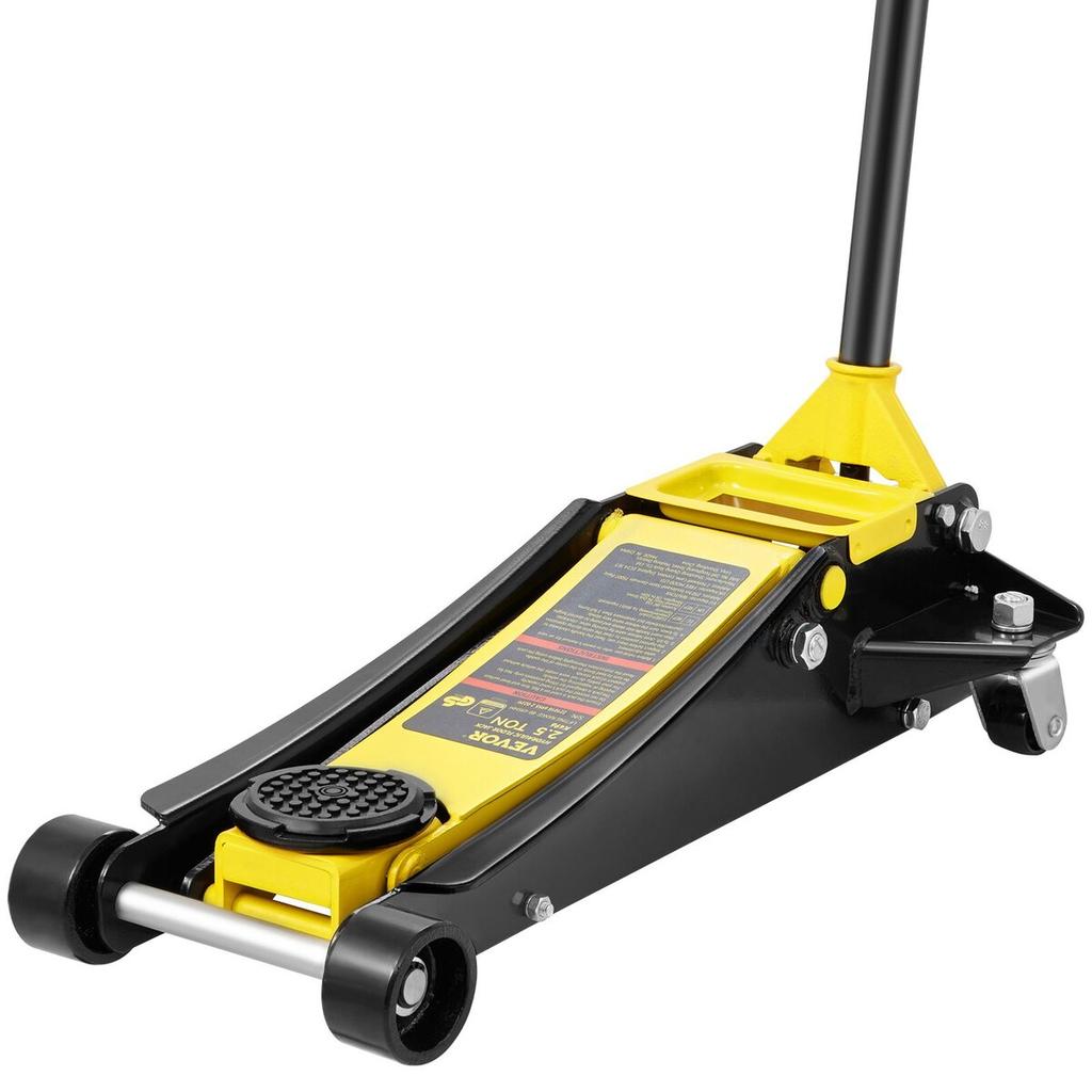 Low Profile Floor Jack 2.5 Ton Heavy Duty Steel Dual Piston Rapid Pump