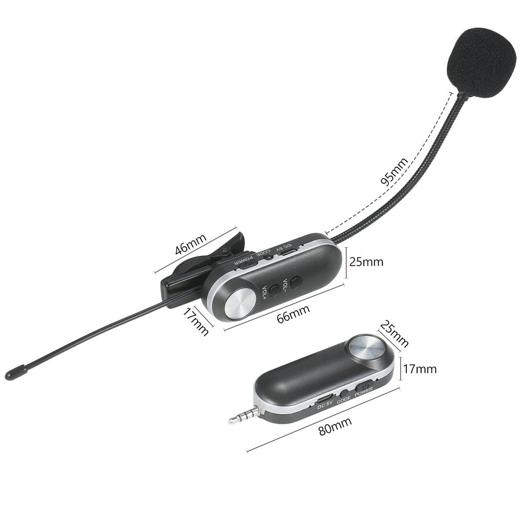 UHF Headset Wireless Microphone Instrument Mic Omni-directional Hifi Microphone Wireless Instrument