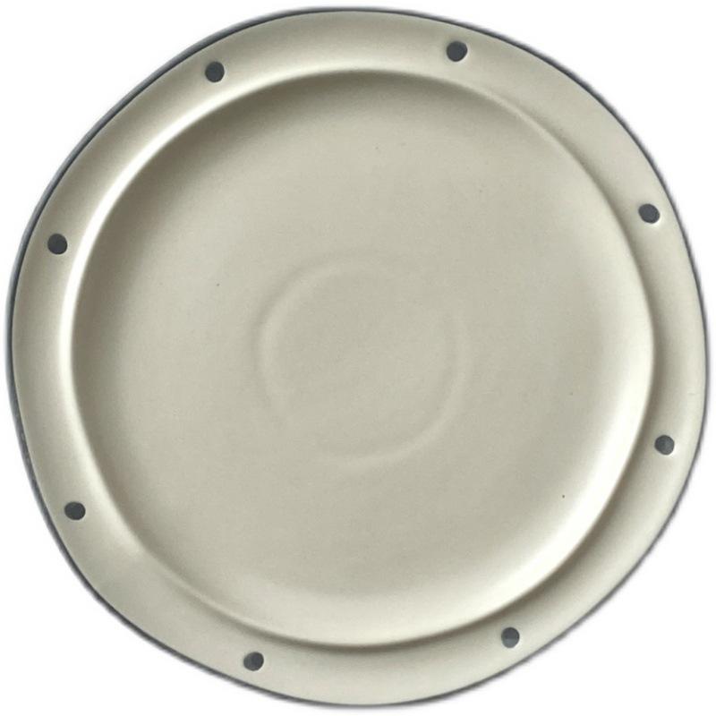 Japanese Minimalist Tableware Korean Ins Style Ceramic Cake Plate Polka Dot Plate Good-looking Plate High Beauty Breakfast