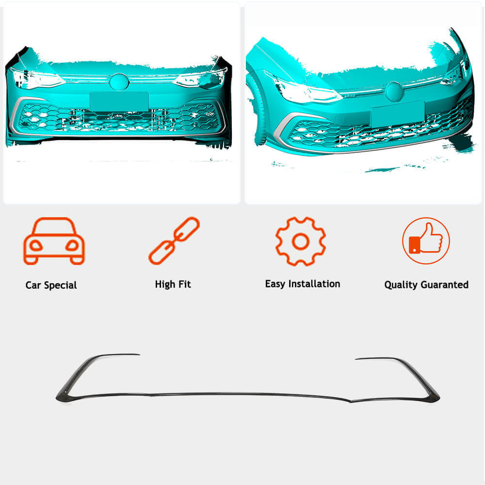 Front Bumper Pads (for GTI HB, Dry Carbon) for Volkswagen Golf 8