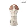 1pc Golf Club Headcovers Decorable Anti-Scratch Protection Cover For Golf 1/2/UT Wooden Pole Covers Replace Accessories