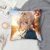 V-Violet Evergarden Double-Sided Printed Square Decorative Cushion Cover For Sofa Living Room Home Decor