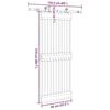 VidaXL Sliding Door and Hardware Kit 85x210 Cm Solid Pine 3332666
