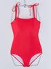 Korean Style Solid Color One-Piece Swimsuit – Slimming, Sexy Back Design, Belly Cover, Fashionable Student Holiday Swimwear for Women.