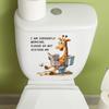 The Giraffe Toilet Sticker Decorative Sticker for Reading Newspapers While Using The Toilet Can Be Removed