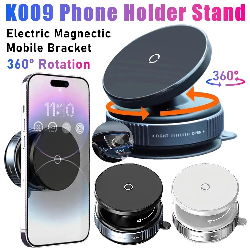 For Magsafe Car Magnetic Holder 360° Rotation Magnetic Car Stable Holder Electric Vacuum Swivel Stand for IPhone/Samsung/Xiaomi