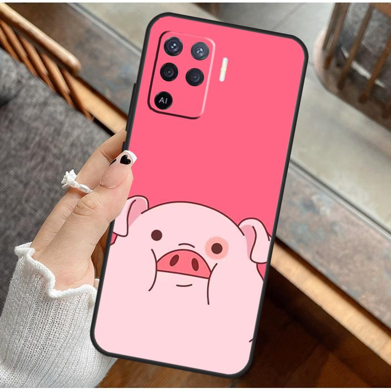 Adorable Cute Pigs Piglets Phone Case For Oppo A16 A76 A78 A96 A58 A18 A38 A98 A17 A77 A80 A40 A60 A74 A94 A54 A15 A57S
