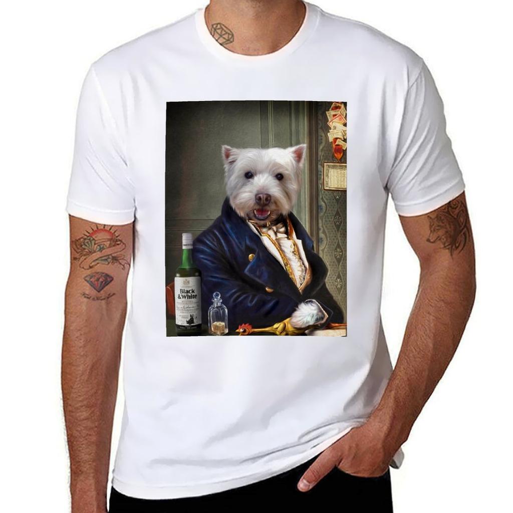 Westie Dog Portrait Romeo Tshirt Casual Daily Outfit Tshirt