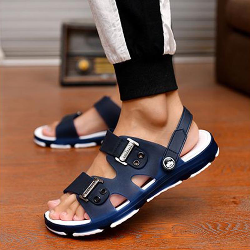 Sommersandalen Herren Outdoor Strand Freizeit Hausschuhe Schuhe Indoor Langlebig Rutschfest Peep Toe Neu Flip-Flops Zapatos De Hombre