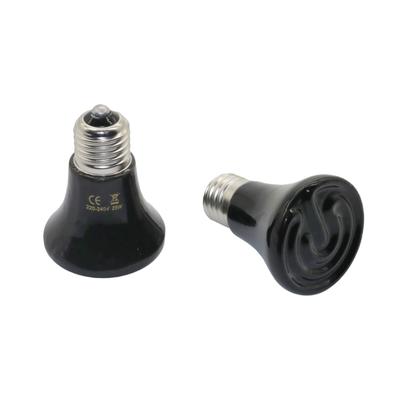 Haustier-Heizlicht, E27, 25 W ~ 100 W, kleine konische Keramik-Emitter-Wärmelampe, schwarz, für Reptilien, Haustier-Grüblerlampe, 1 Stück