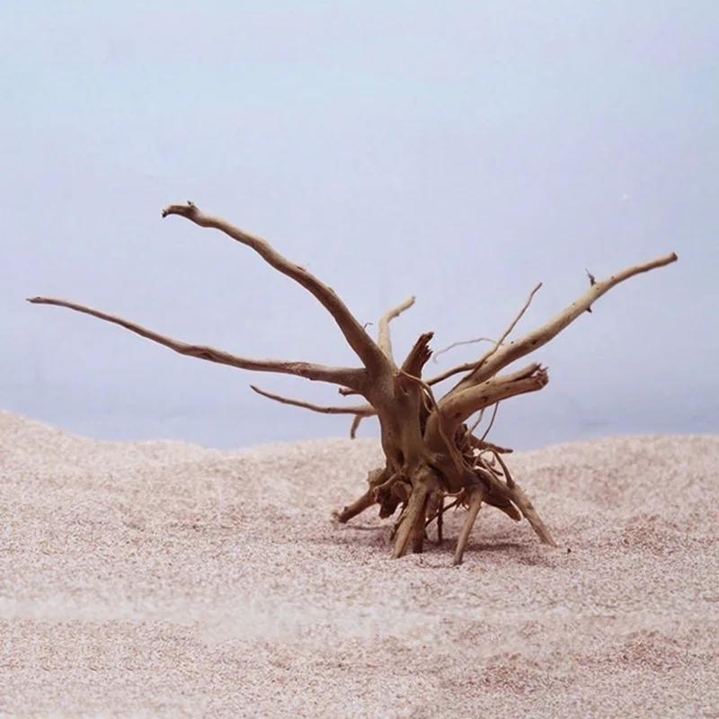 Tronco de árbol natural de madera flotante para acuario, pecera, reptil, cilindro, raíces, planta, decoración de madera, adorno, accesorio, plantas de acuario