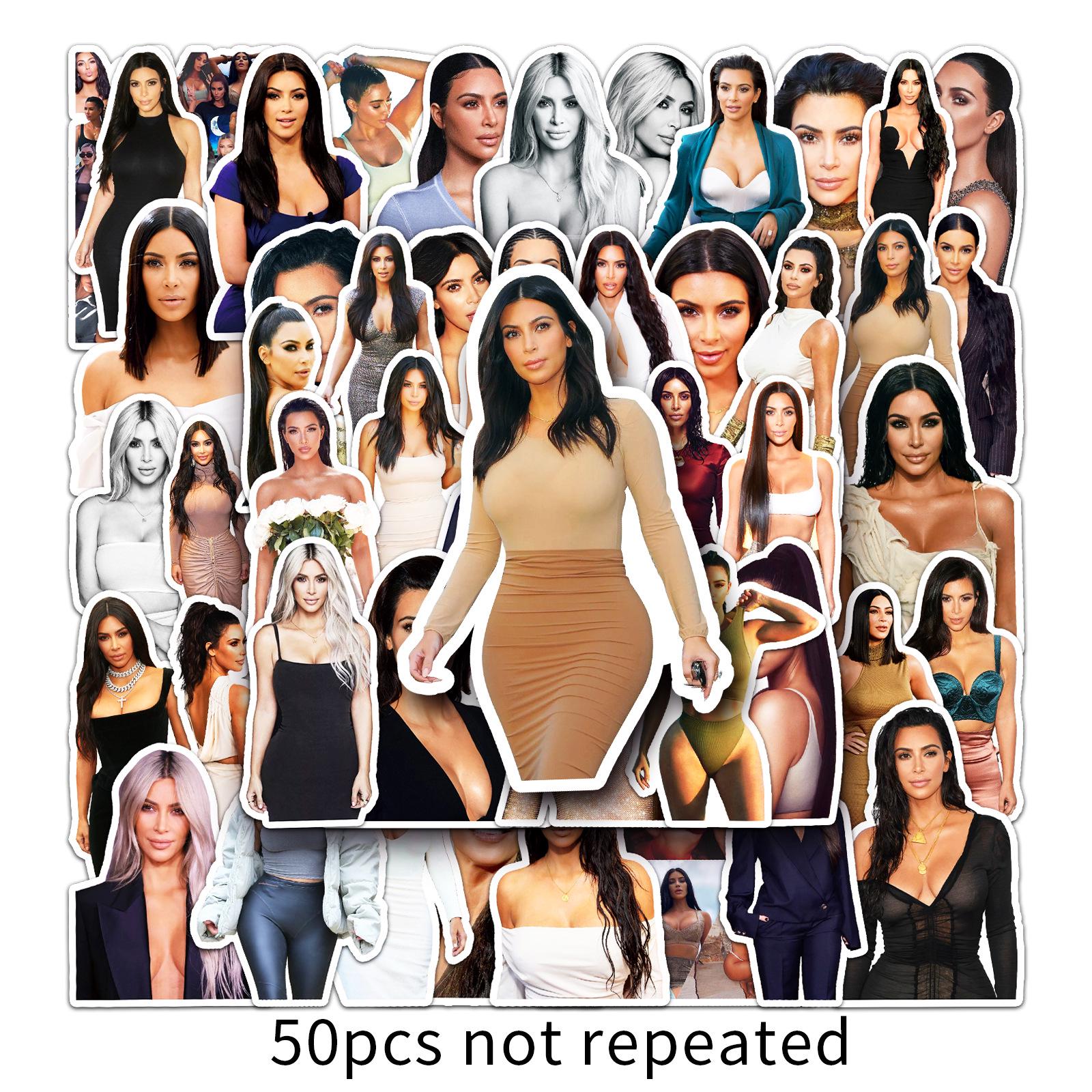 50 Kardashian Celebrity Trendy Waterproof Stickers for Suitcases & Laptops