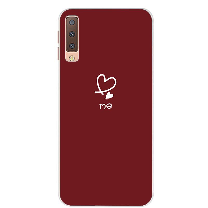 Huse pentru Samsung Galaxy A7 2018 Husă Husă pentru telefon de culoare silicon pentru Samsung A7 2018 A750 A750F Carcasă de protecție de 6,0 inci