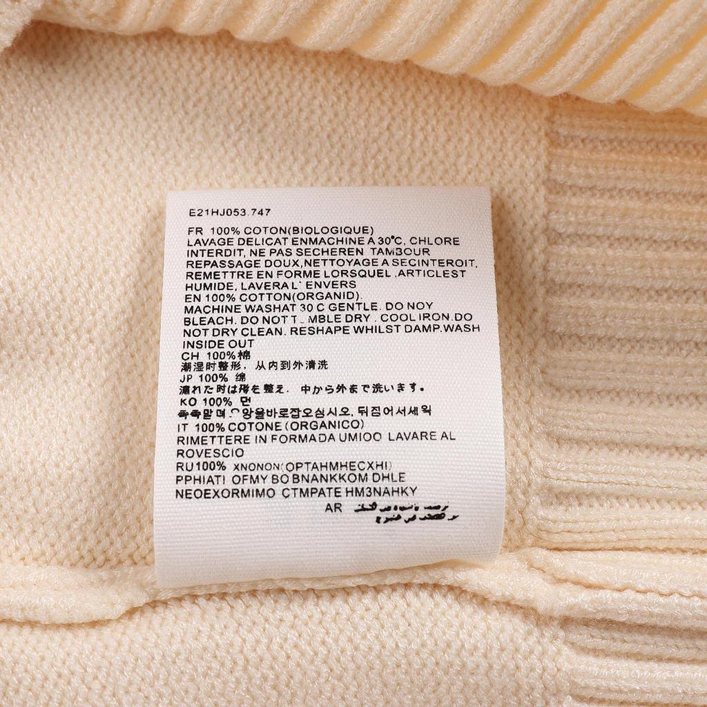 AMI 2025 Classic Couple's High Neck Same Color Flat Embroidered Small Heart Woolen Sweater