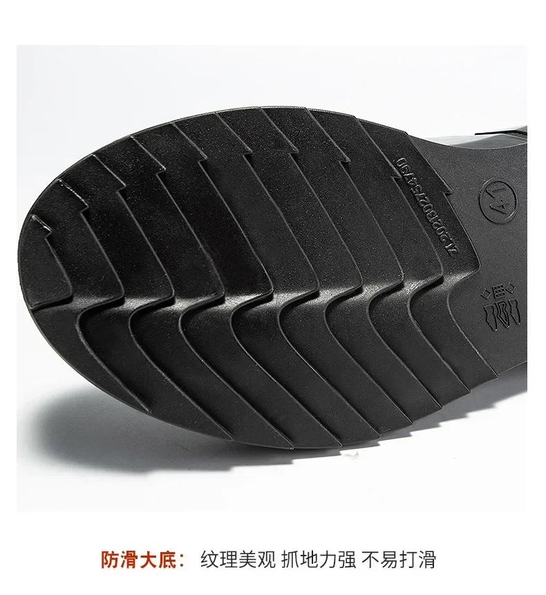 Men's Short Rain Boots Fashionable Outdoor Waterproof Shoes Low Top Anti Slip Wear-resistant Kitchen Shoes Fishing Rubber Shoes