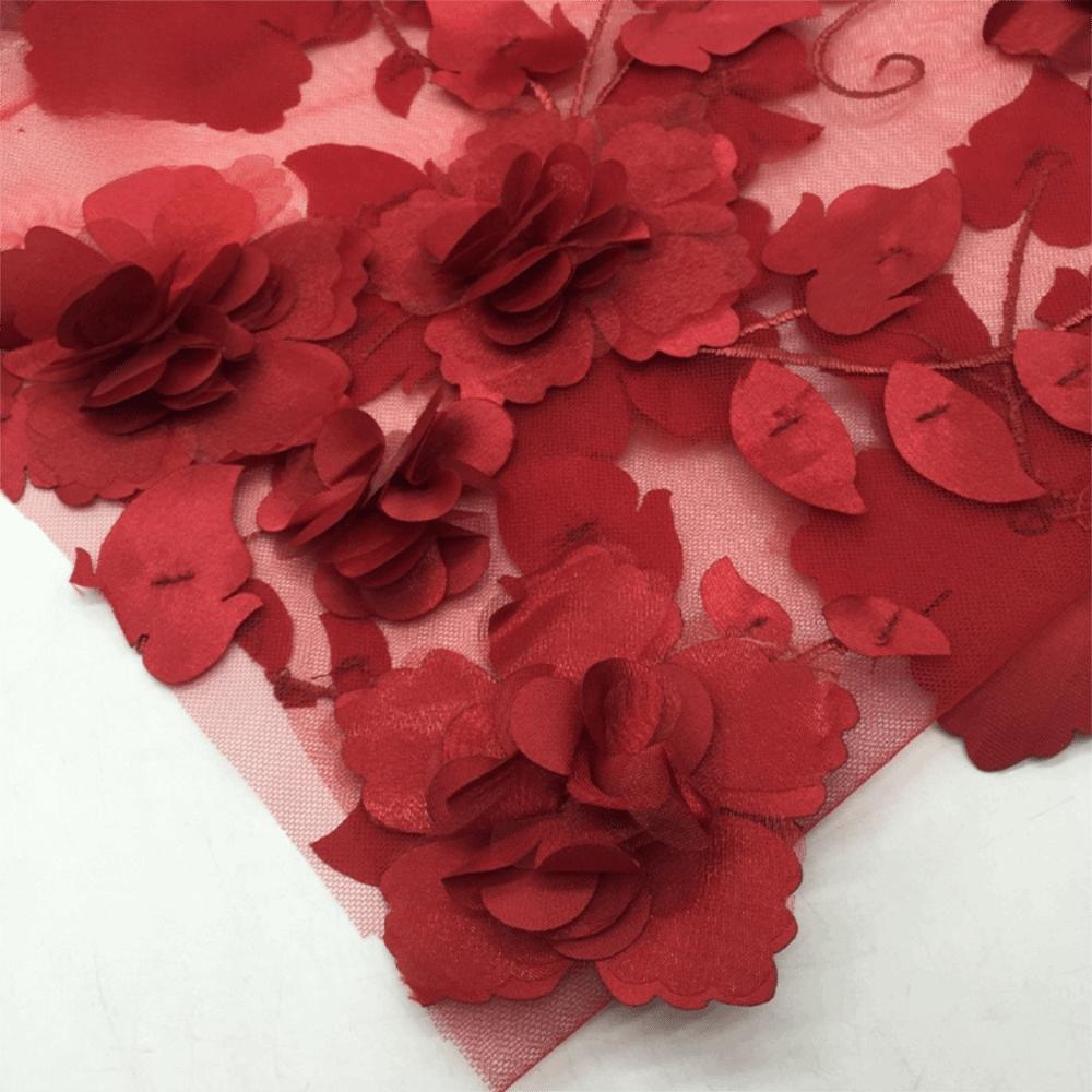 With Beads Embroidery Lace Fabric 140cm*1 Yard Clothing Sewing Fabric  Wedding Dress Applique