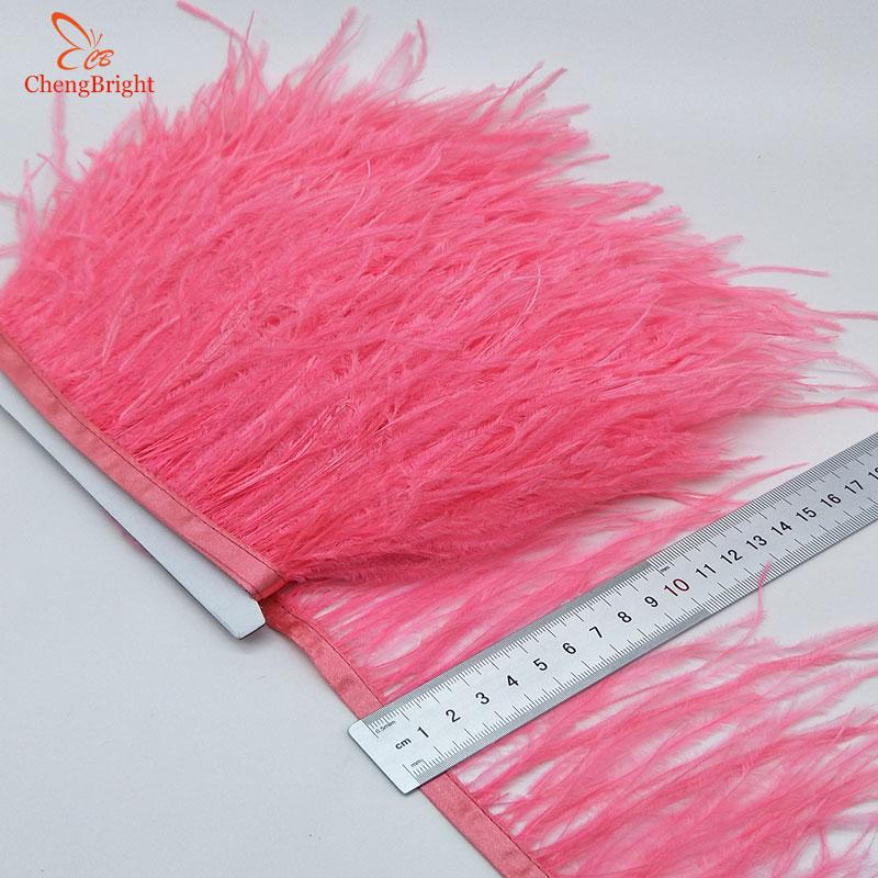 FeatherChengBright High Quality 10Yards Mint Green Ostrich Feather Ribbon Ostrich Feathers Trim Fringe Clothing Decoration