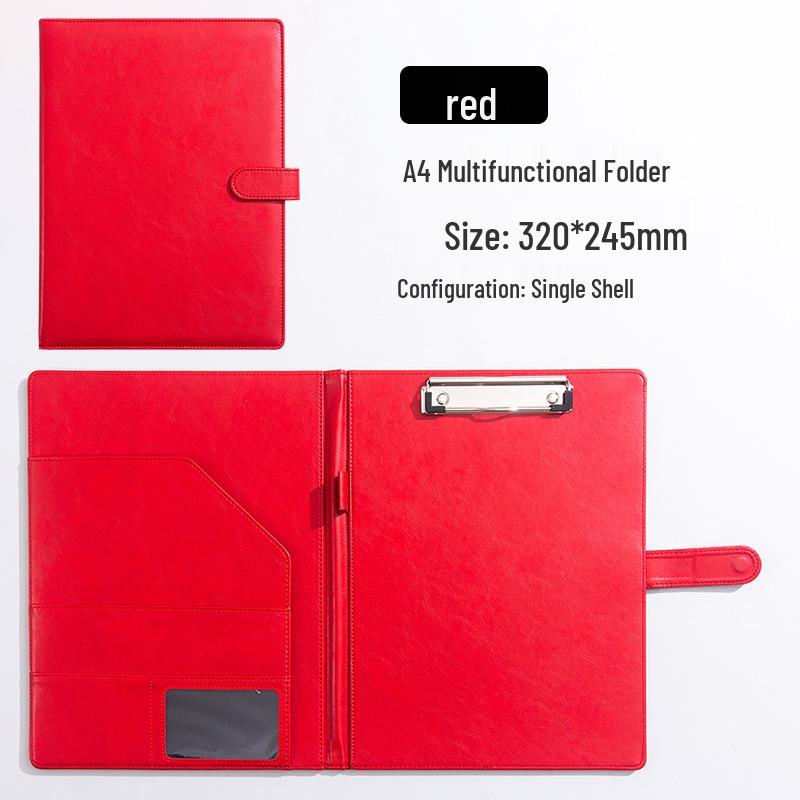 A4 Magnetic Leather Document Folder: Multifunctional Business Manager with Custom Logo