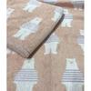 Imabari Towel Face Cotton Set 3 Border Bear Design 34x80cm (Set Colors)