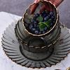 Tableware Kitchenware Set High Quality Unique Glass Bowl European Style Antique Colorful Glass Fruit Salad Bowl for Home Use