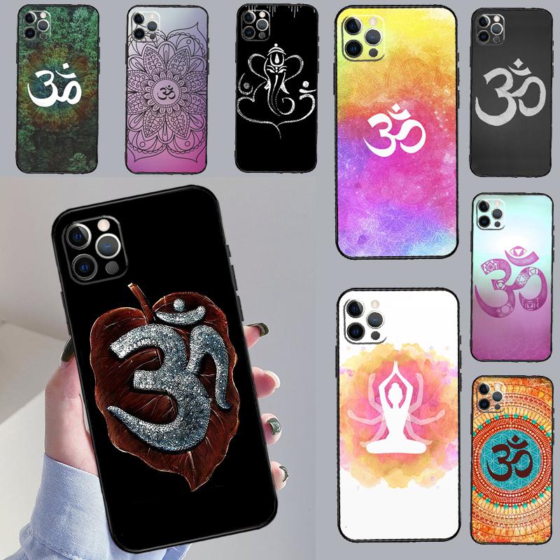 Aum Om Symbol Phone Case For iPhone 13 16 15 11 12 14 17 Pro Max 12 Mini 15 16 Plus 16e 17 Air Cover Funda