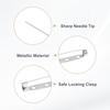 60pcs Bar Pins 30/35mm Brooch Pin Backs Safety Clasp for Badges Name Tags Corsage DIY Metal Boutonnieres Locking Pin-backing