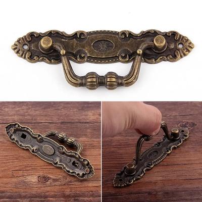 2pcs Antique Pull Handles for Drawer Cabinet Door Wooden Chest Box Bin Metal Drawer Pulls Handles Wardrobe Pulls Handles