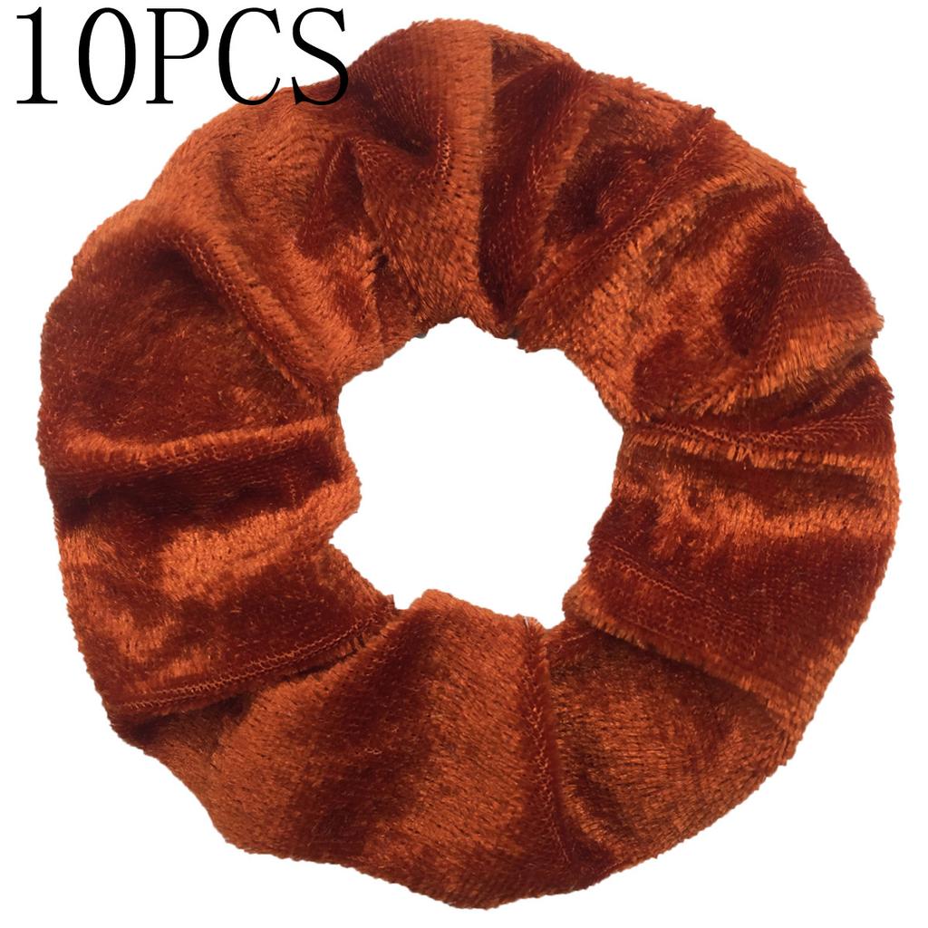 10pc Women Hair Scrunchies Velvet Solid Color Band for Girls Ponytail Holder Rubber Bands Ties Accessories Headbands Gumki