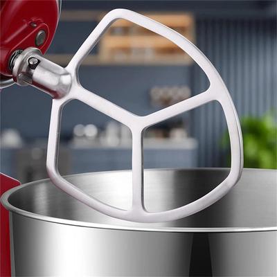Pro KitchenAid 5QT-6QT mísu s naklápěcí hlavou, nástavec pro stojanové mixéry, plochý šlehač z nerezové oceli + spirálový hák na těsto