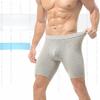 Long Men's Underwear Mid Waist Anti Wear Leg Elastic Cotton Sports Flat Corner Panties Men Underpants