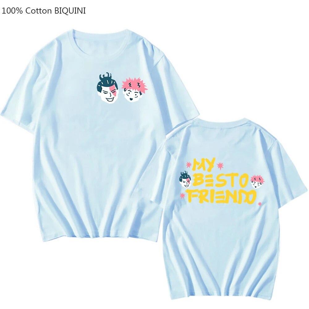 My Besto Friendo Tshirt Itadori Yuji Aoi Toudou Anime Print T Shirt Unisex/Women Summer Tee Tops Jujutsu Kaisen Japan Anime T-shirt