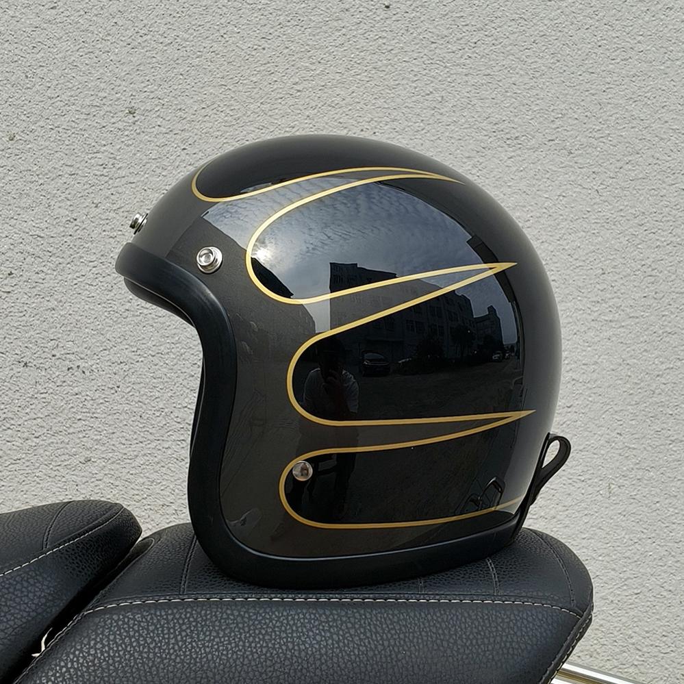 

Вінтажні TT&COCASCOS 3/4 Відкритий Шолом Jet Cafe Racer Вінтажний 500TX Мотошолом Катання на Скутері Мотоциклі Cascos XXL