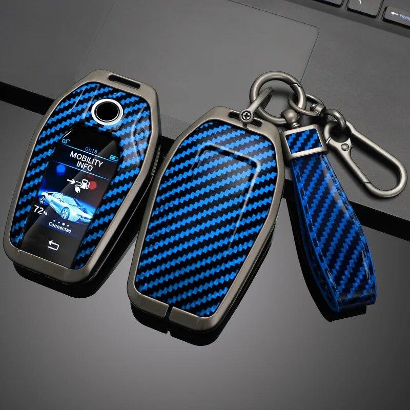 Carbon Fiber Zinc Alloy Car Key Case Cover for BMW 5 7 Series G12 G11 G30 G32 G31 I8 I12 I15 G01 X3 G02 X4 G05 X5 G07 X7 Car Bag