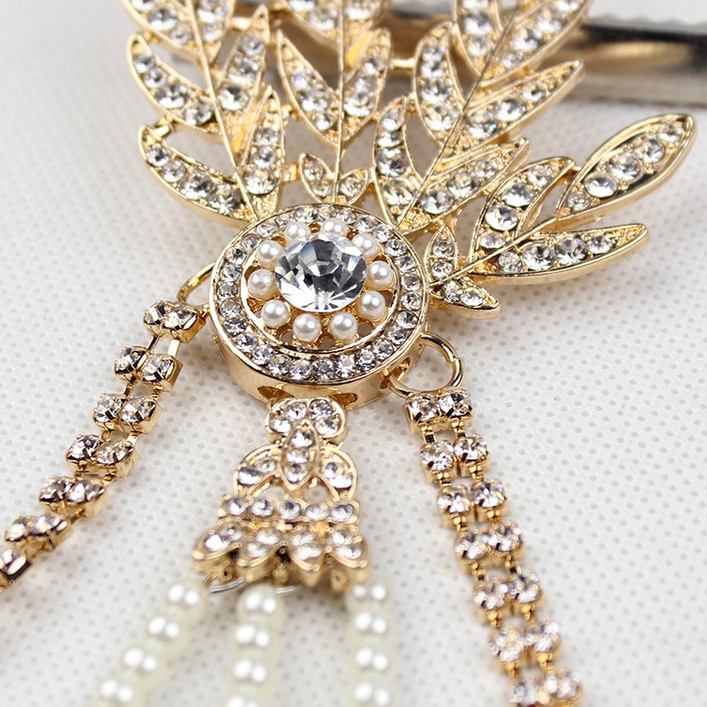 Alloy Rhinestone Tassel Head Band Wedding Banquet Dress Headdress for Women